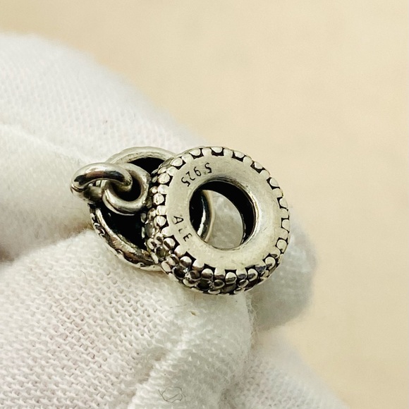 Pandora 791535CZ Sterling Silver Night Out Cocktail Glass Dangle Charm w/ CZ's - Picture 9 of 10